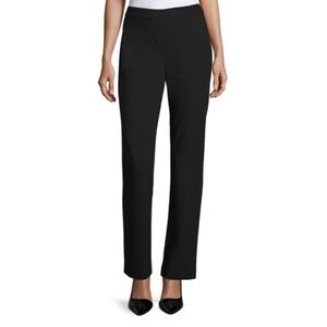 Lafayette 148 Black Wool Blend Mid Rise Bootcut Trouser 2